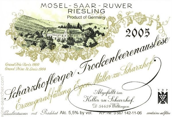Egon Müller Riesling Scharzhofberger Trockenbeerenauslese